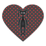 Harajuku Polka Dot Bunny in Red and Black Sticker