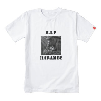 Harambe Gorilla R.I.P- Tee Shirt (Trial and Error) Zazzle HEART T-Shirt