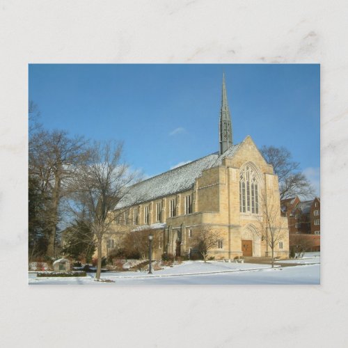 Harbison Chapel in Winter Postcard postcard