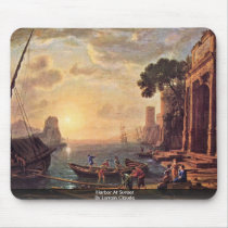 Harbor At Sunset By Lorrain Claude Mouse Pad