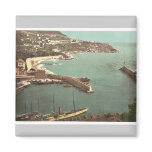 Harbor, Nice, France vintage Photochrom Refrigerator Magnet