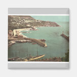 Harbor, Nice, France vintage Photochrom Refrigerator Magnet