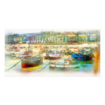 HARBOUR AS A PAINTING photo cards by anthonyhedger HARBOUR AS A PAINTING photo cards