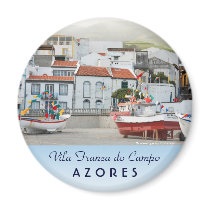 Harbour of Vila Franca do Campo Fridge Magnet