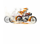 Harcore Death Rider Burnout Biker Art Tee Shirt