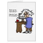 Hard Drive Back Up Humorous Cards