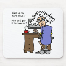 Hard Drive Back Up Humorous Mouse Pads