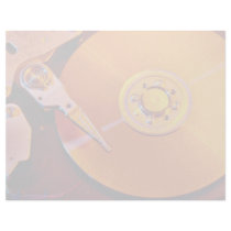 Hard drive with golden platter letterhead
