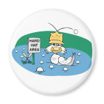 Hard Hat Area Fridge Magnets