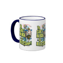 Hard Hitting Buzzsaw Vball by Mudge Studios Coffee Mugs