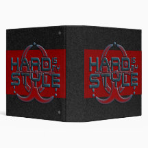 hard is my style - black & dark red | hardstyle vinyl binder