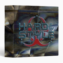 hard is my style - dark mosaic | hardstyle music 3 ring binder