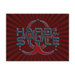 hard is my style - dark red radial | hardstyle postcard