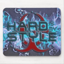 Hard Is My Style | splattergrunge blue | hardstyle Mouse Pads