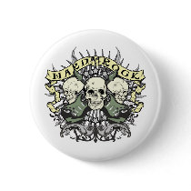 Hard Rock Skull and Guitars Pinback Button