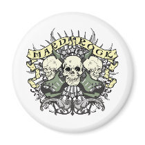 Hard Rock Skull and Guitars Refrigerator Magnet