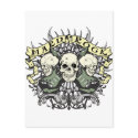 Hard Rock Skull and Guitars postcards