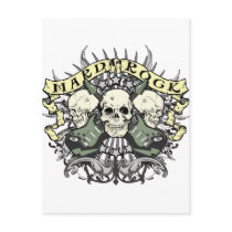 Hard Rock Skull and Guitars postcards