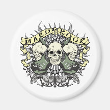 Hard Rock Skull and Guitars Refrigerator Magnet