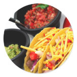 Hard Shell Taco's Round Stickers