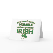 Hard to be Humble Irish Joke Greeting Cards #1 cards
