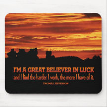 Hard Work and Luck Mousepad