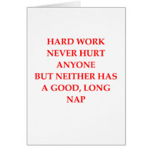 hard work greeting card