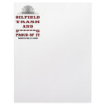 Hardass Oil Field Trash,Letterhead,Oil Patch,Rig