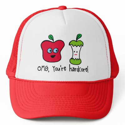 hardcore apple hat by jeleneart