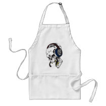 hardcore dee jay skull aprons by halloweenie hardcore dee jay skull aprons