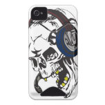 hardcore dee jay skull id iphone 4 cases