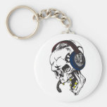 hardcore dee jay skull key chains