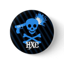 Hardcore Skull Pin buttons