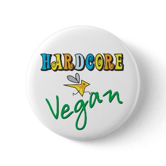 Hardcore Vegan button
