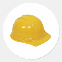 HardHat062509 Round Stickers
