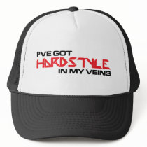 hardstyle, hardcore, old, skool, t-shirts, tshirts, deejay, club, wear, rave, smiley, merchandise, dance, defqon, qlimax, party, headhunterz, zany, showtek, hard, bass, jump, style, music, gas, mask, gabba, gabber, Trucker Hat with custom graphic design