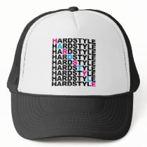 hardstyle, hardcore, trance, techno, old, skool, house, jumpstyle, gabba, gabber, hard, dance, dancer, music, club, clubbing, wear, clothing, merchandise, party, rave, raver, fantazia, qlimax, q-dance, masters, drugs, deejay, neon, smiley, pub, bar, t-shirt, tee-shirt, gas, mask, dubstep, Trucker Hat with custom graphic design