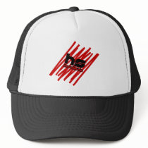 hardstyle, hardcore, old, skool, t-shirts, tshirts, deejay, club, wear, rave, smiley, merchandise, dance, defqon, qlimax, party, headhunterz, zany, showtek, hard, bass, jump, style, music, gas, mask, gabba, gabber, Trucker Hat with custom graphic design