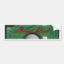 Hardware, Computer Accessories, Heart Disk, Style, Bumper Sticker