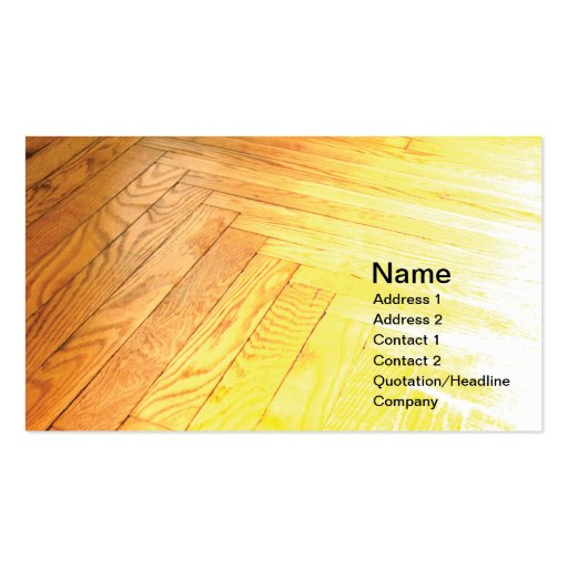 hardwood floor business card (front side)