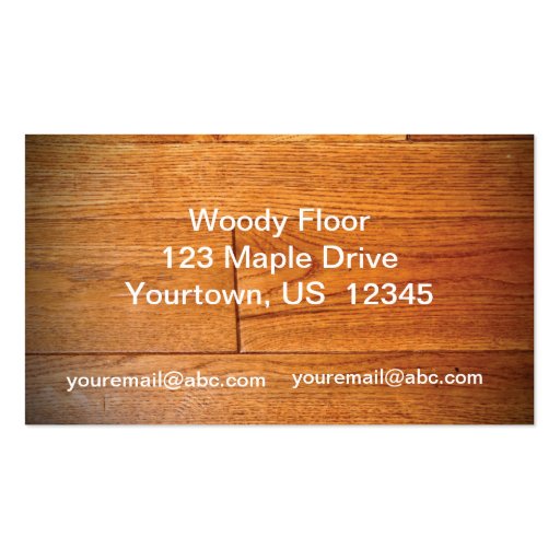 Hardwood floor business card template (front side)
