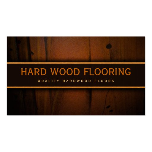 Hardwood Flooring Wooden Floors Wood Business Card (front side)
