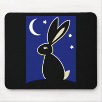 Hare at Twilight Mouse Mats