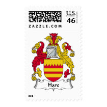 Hare Family Crest postage