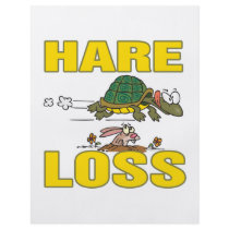 hare loss funny hair loss fable pun cartoon flyer design