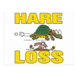 hare loss funny hair loss fable pun cartoon post card