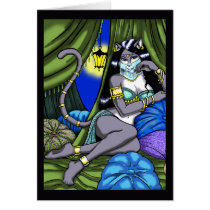 Harem Cat Greeting Card by artvixn Harem Cat Greeting Card