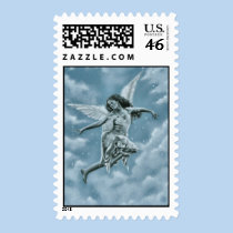 Hark christmas angel sing Postage stamps