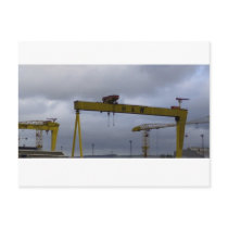 harland & Woolfe Cranes Postcard
