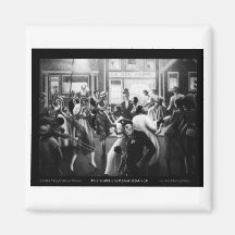 Harlem Renaissance Art - "Getting Religion" Fridge Magnets